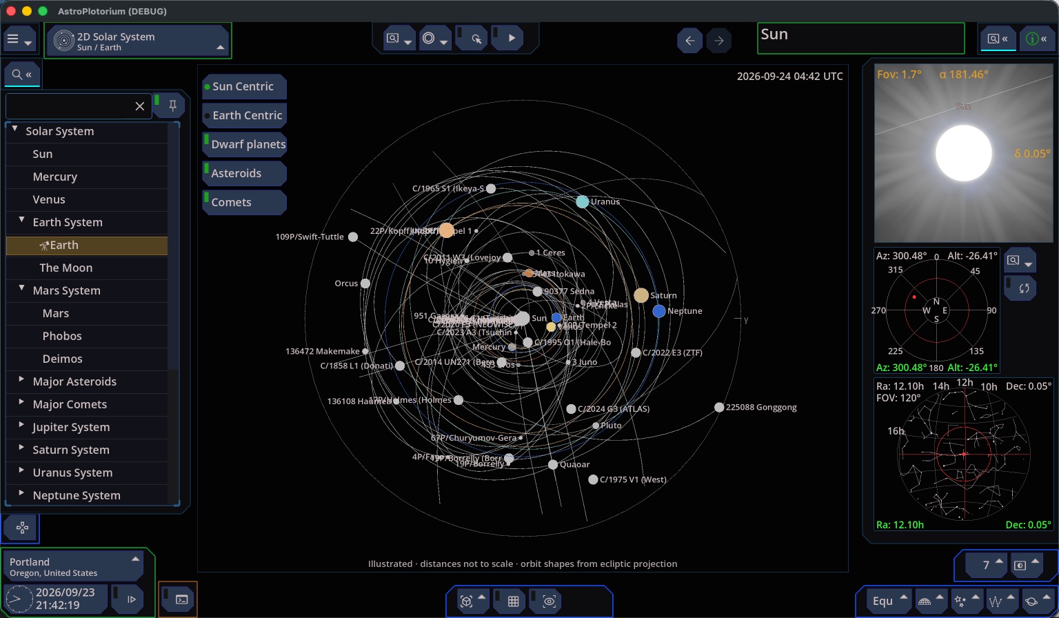 2D Solar System - Comets/Asteroids