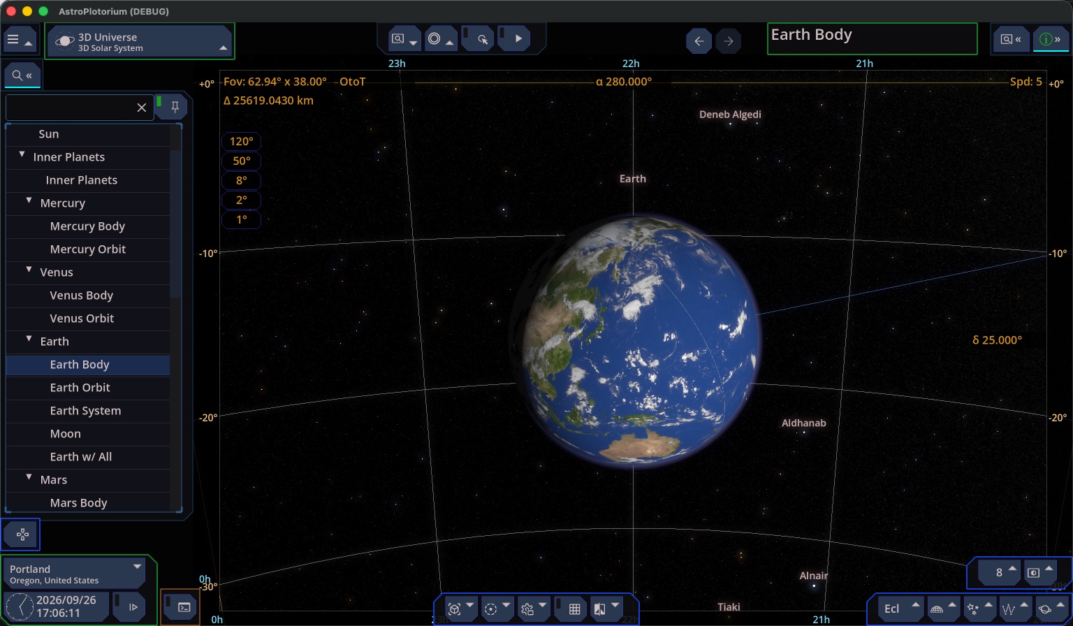 Nearby stars in 3D Universe