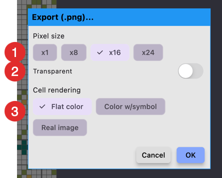 export-options