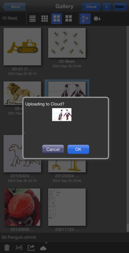 Upload confirmation